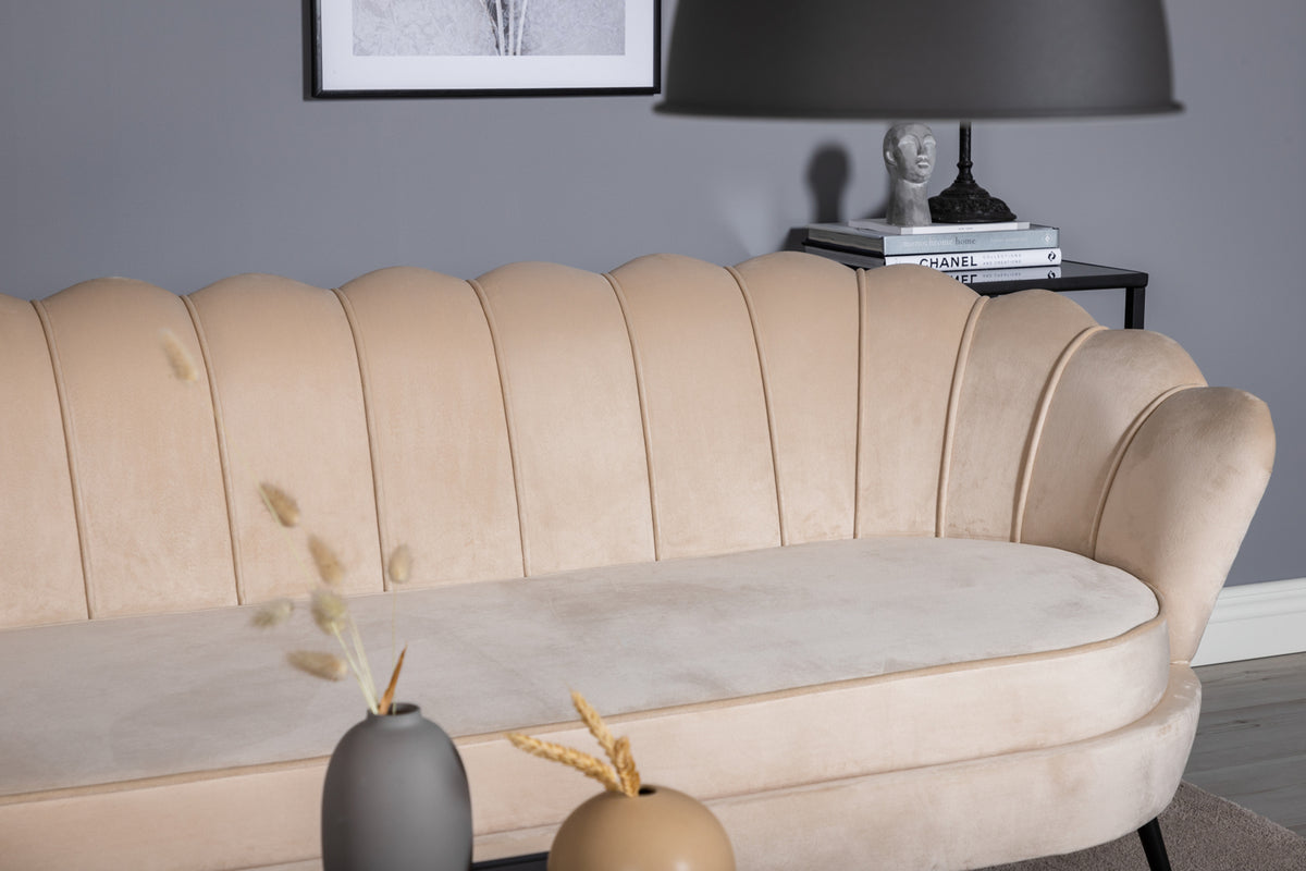 Calais Soffa Sammet - Beige