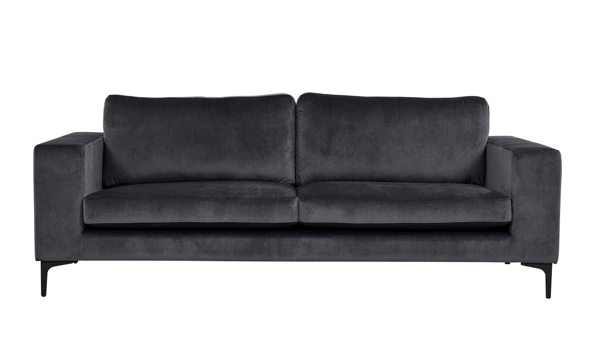 Bolero soffa Grå 3-sits Sammet