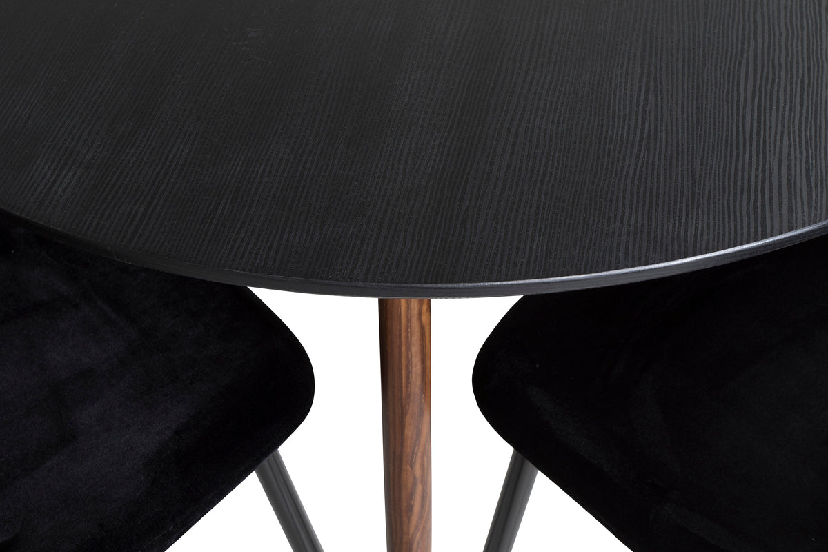 Plaza matbord mörkbrun/svart