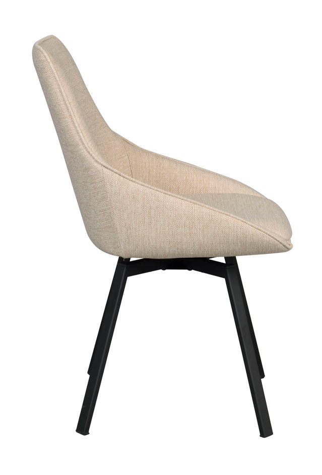 Alison matstol snurr - ljusbeige