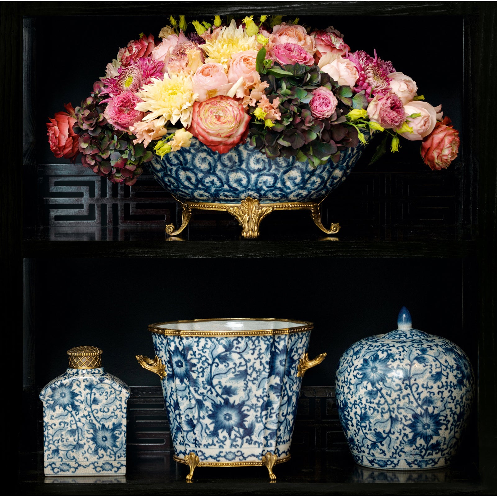Blue Flowers urna