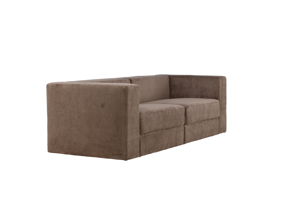 Lumi 3-sits soffa - brun