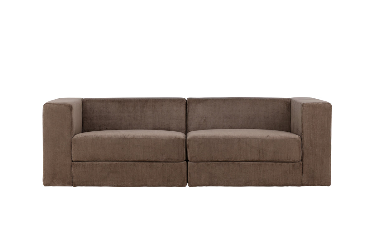 Lumi 3-sits soffa - brun