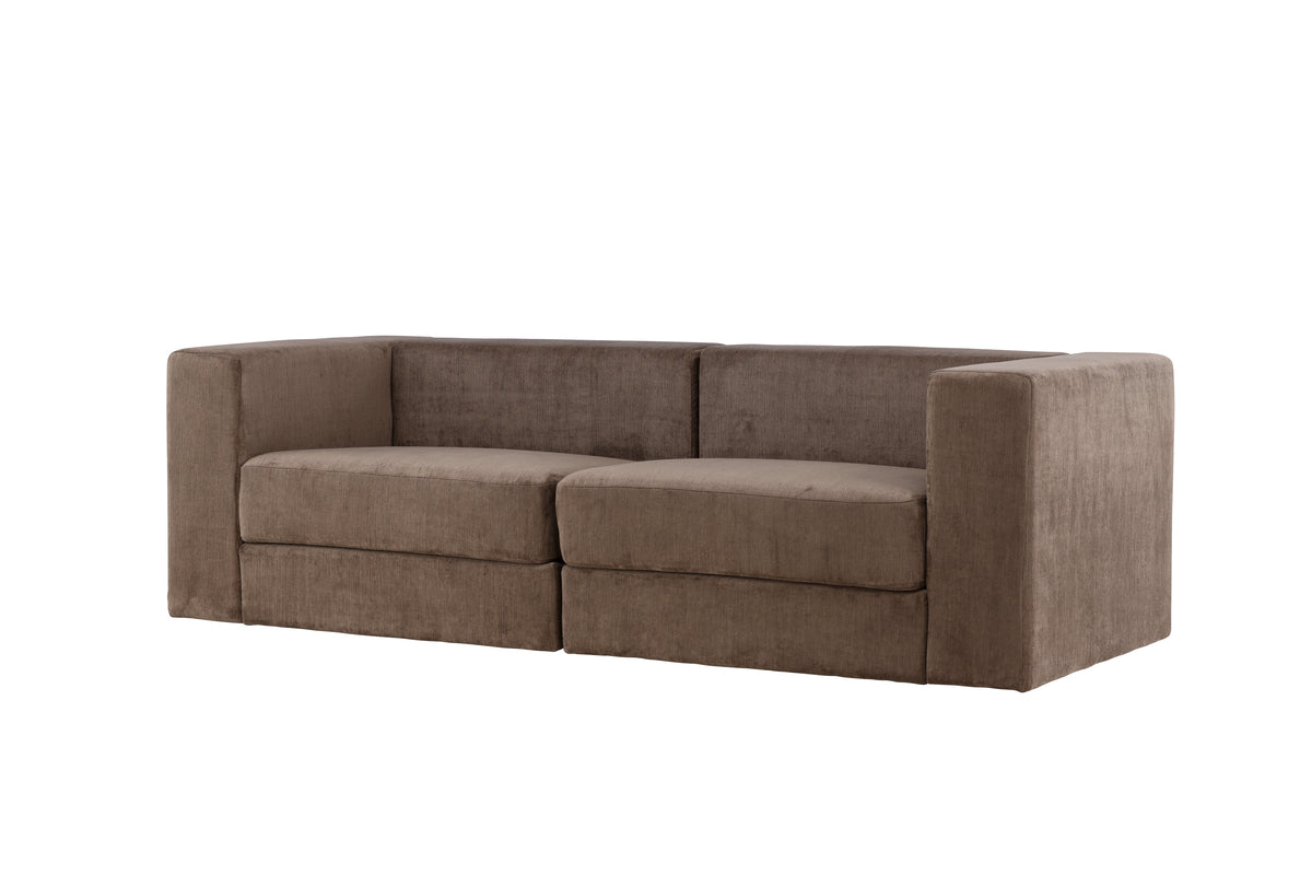 Lumi 3-sits soffa - brun