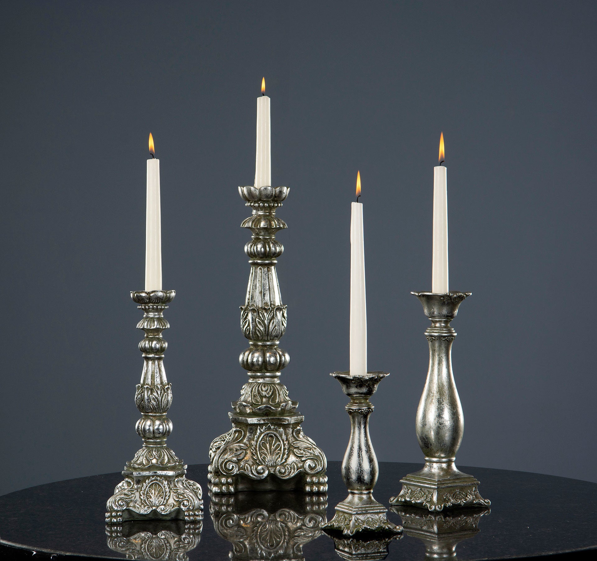Ljusstake Enya Antik Silver liten