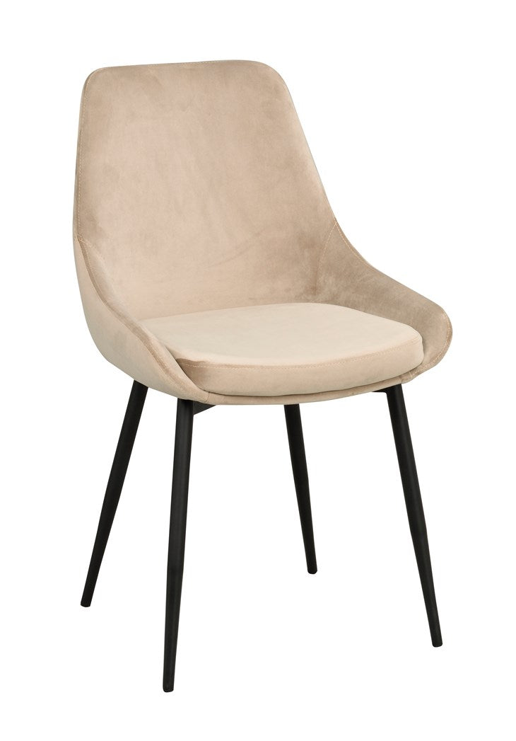 Sierra stol beige sammet