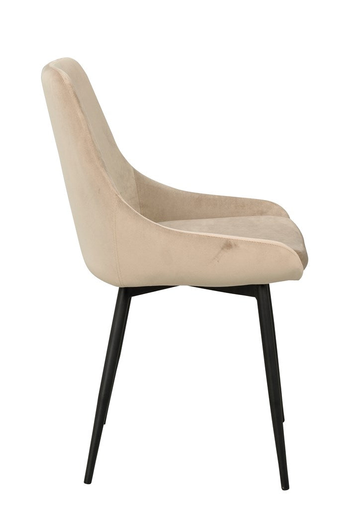 Sierra stol beige sammet