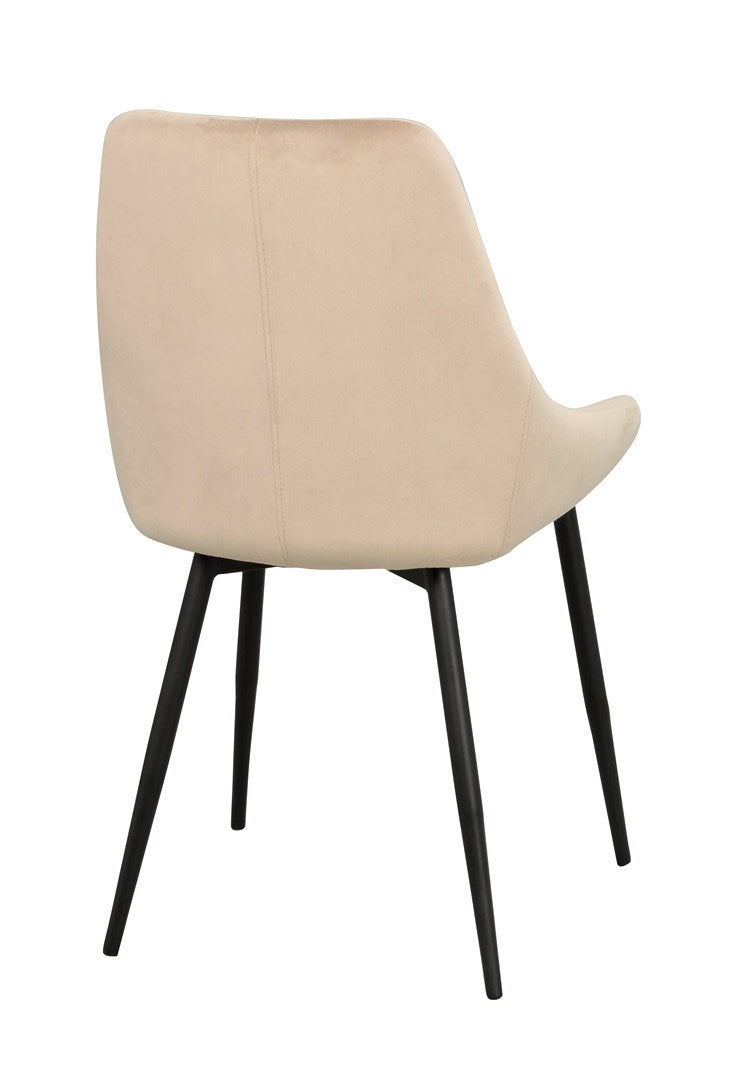 Sierra stol beige sammet