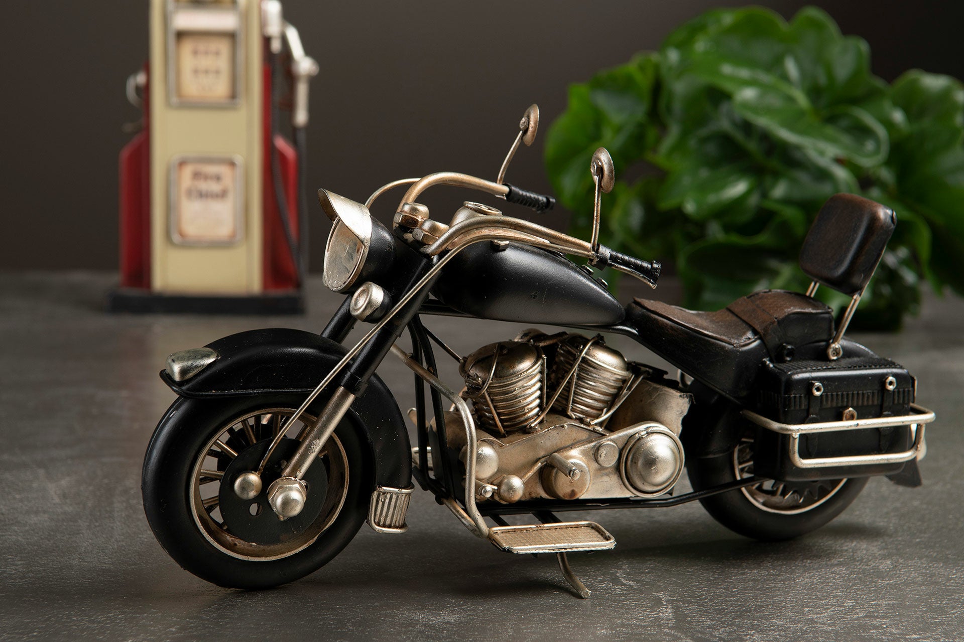 Motorcykel Svart Metall
