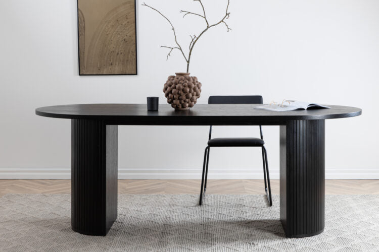 Bianca Matbord Oval Svart