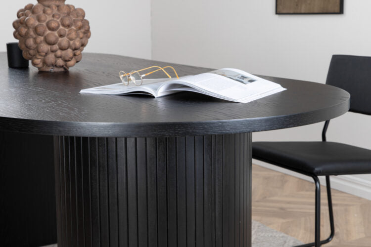 Bianca Matbord Oval Svart