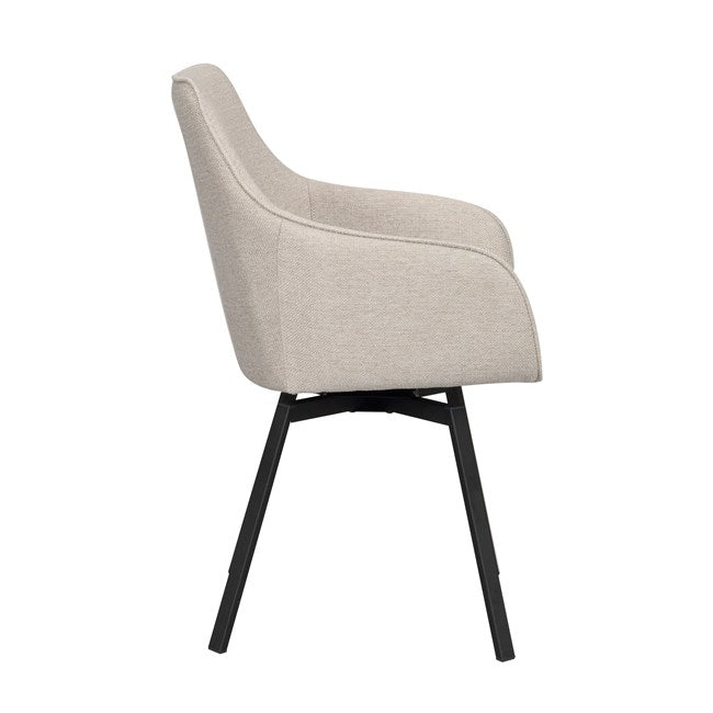 Alison karmstol snurr - beige