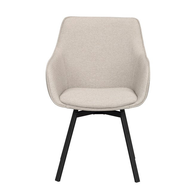 Alison karmstol snurr - beige