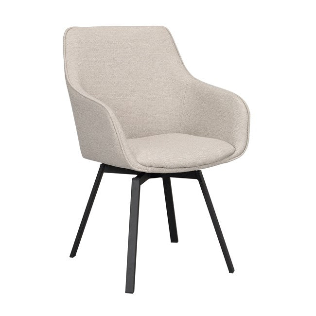 Alison karmstol snurr - beige