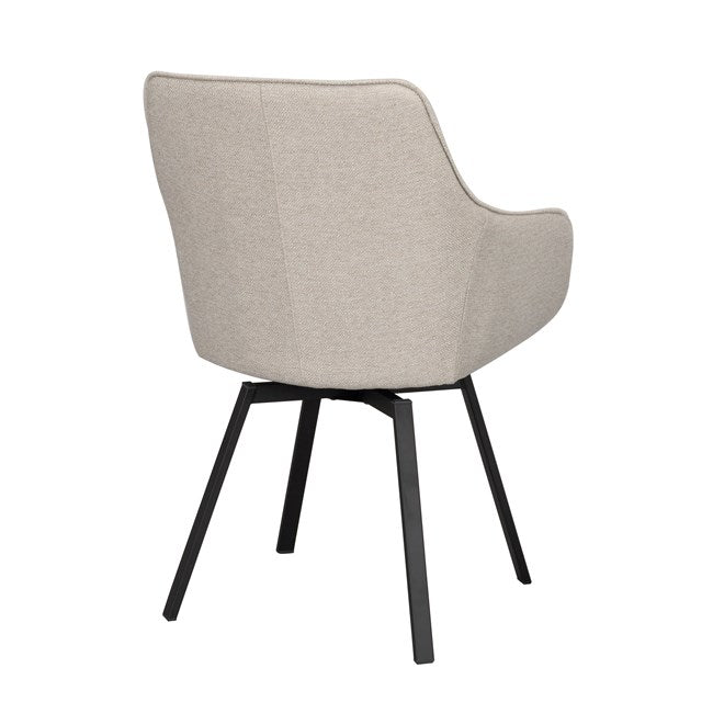Alison karmstol snurr - beige