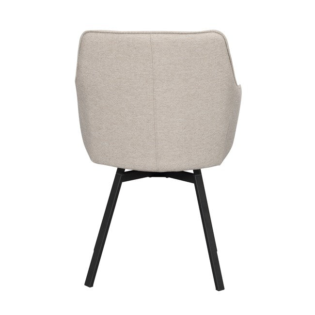 Alison karmstol snurr - beige