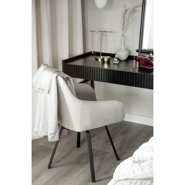 Alison karmstol snurr - beige