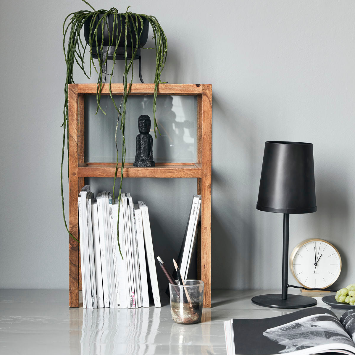 Sidobord, Montre, Antik brun