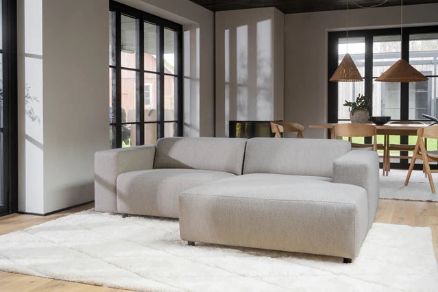 Willard 3-sitssoffa / schäslong höger beige