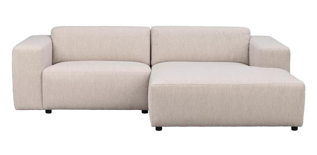 Willard 3-sitssoffa / schäslong ljusbeige höger