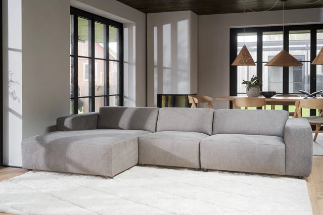 Willard 4-sitssoffa / schäslong beige