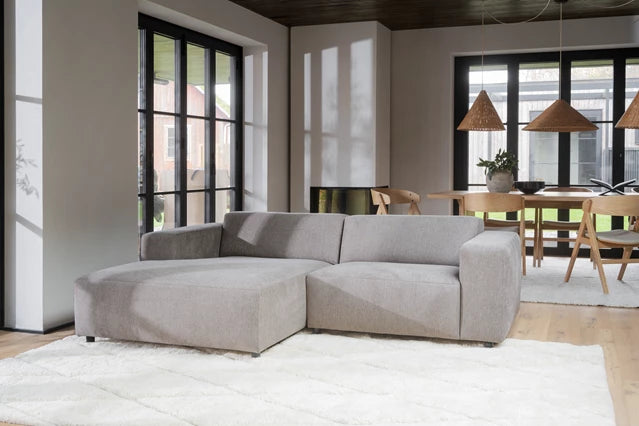 Willard 3-sitssoffa / schäslong beige vänster