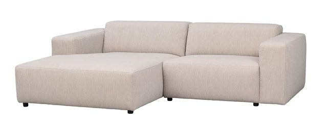 Willard 3-sitssoffa / schäslong vänster ljusbeige