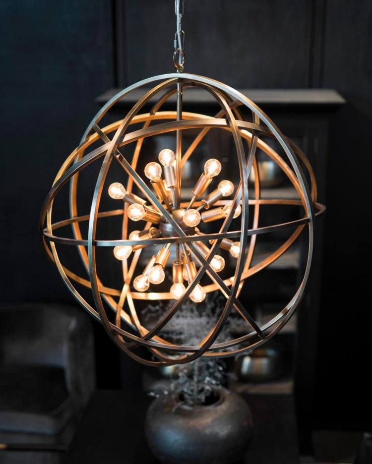 Nest taklampa mässing stor