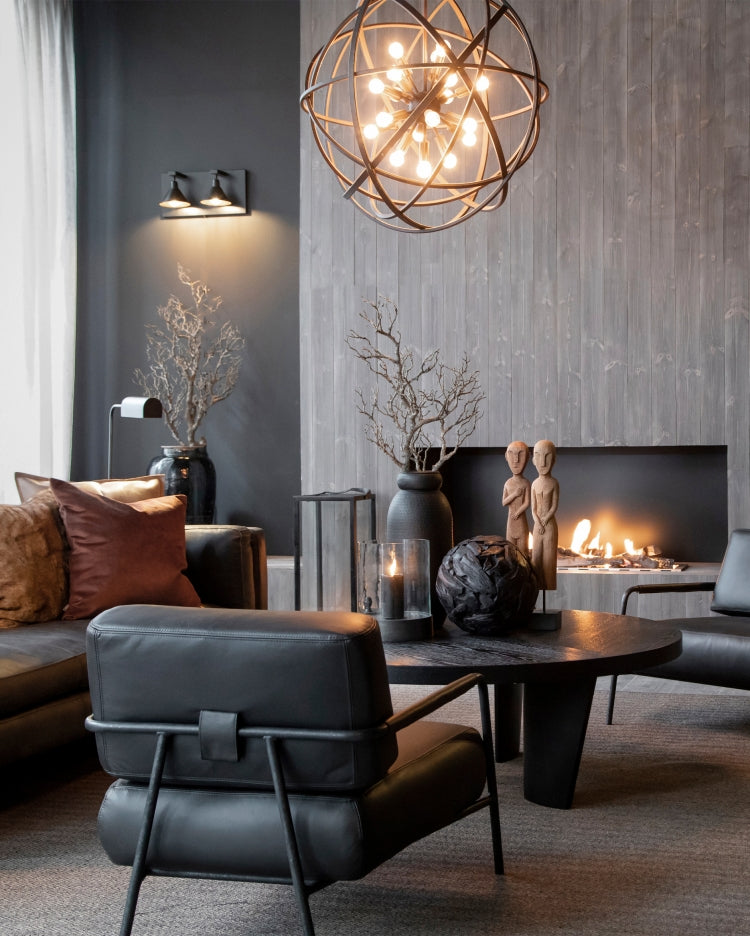 Nest taklampa mässing stor