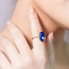 ASTRID OVAL RING – SAPPHIRE (GOLD)