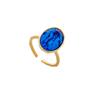 ASTRID OVAL RING – SAPPHIRE (GOLD)