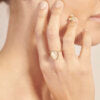 EVE RAINDROP RING – OYSTER