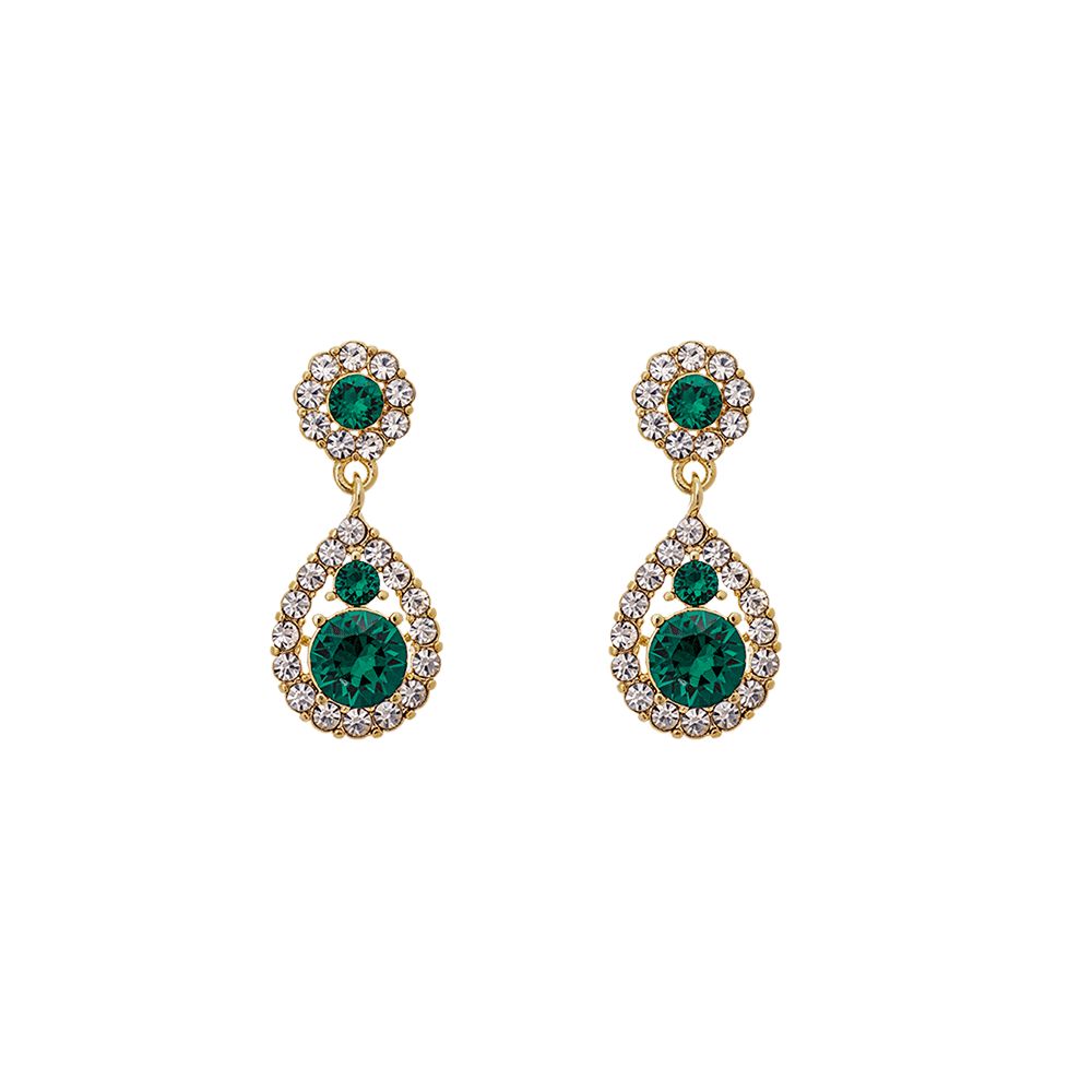 Örhänge Petite Sofia - Emerald