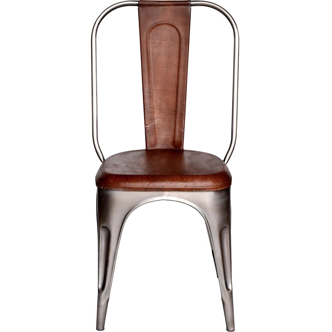 Living matstol hög rygg - shiny leather
