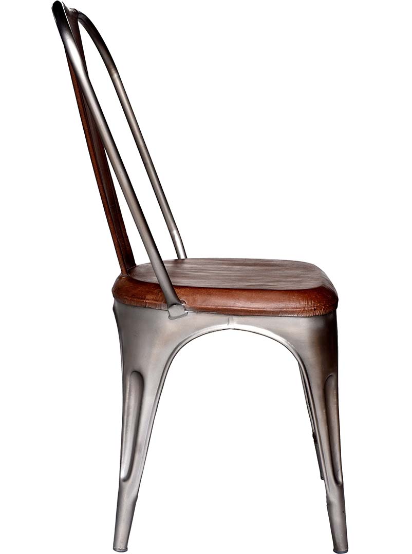 Living matstol hög rygg - shiny leather