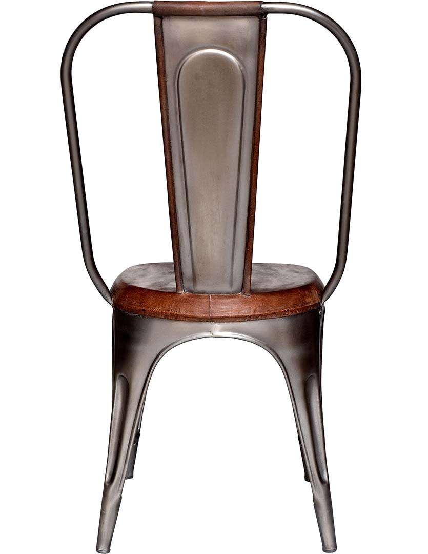 Living matstol hög rygg - shiny leather