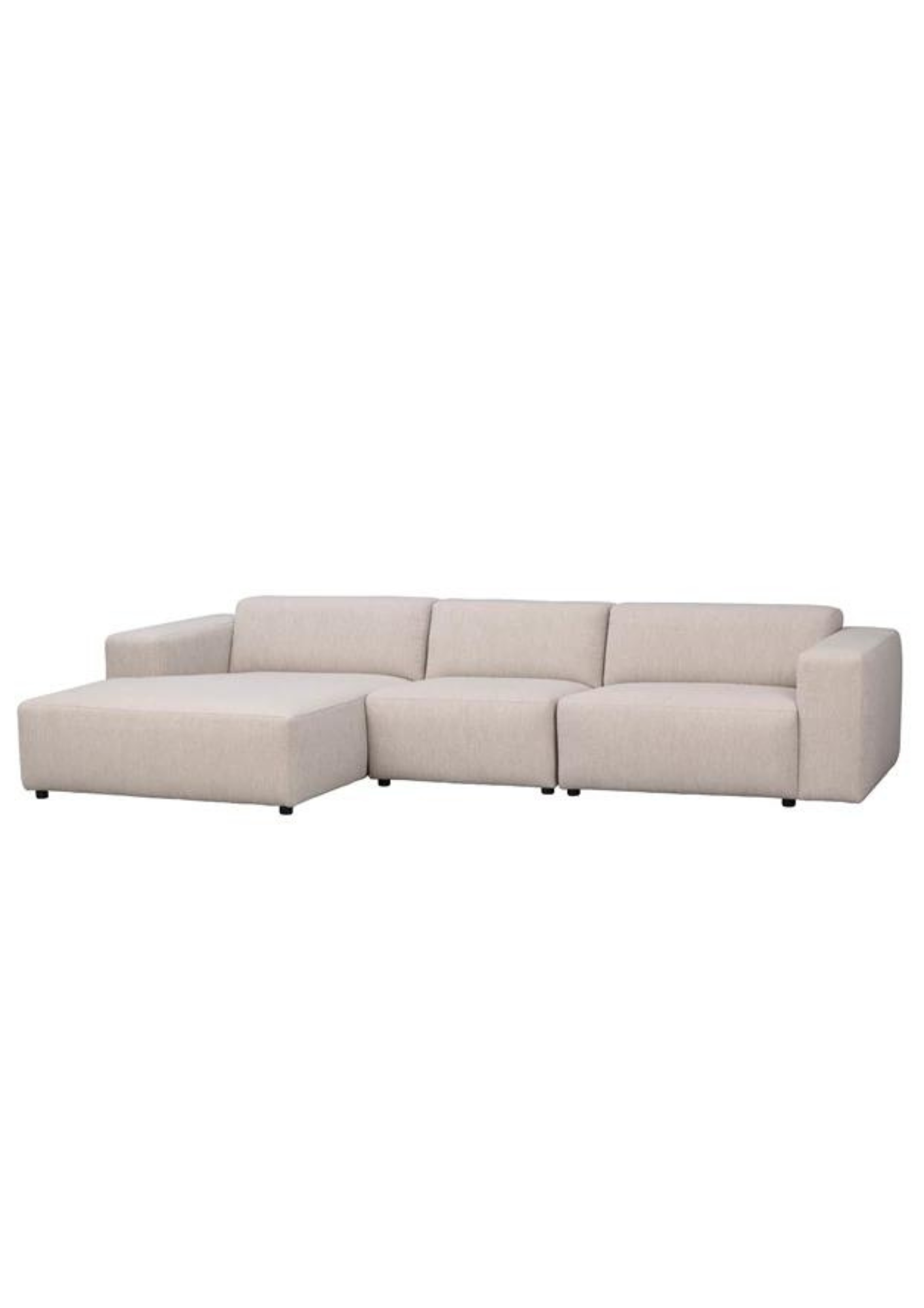 Willard 4-sitssoffa / schäslong ljusbeige