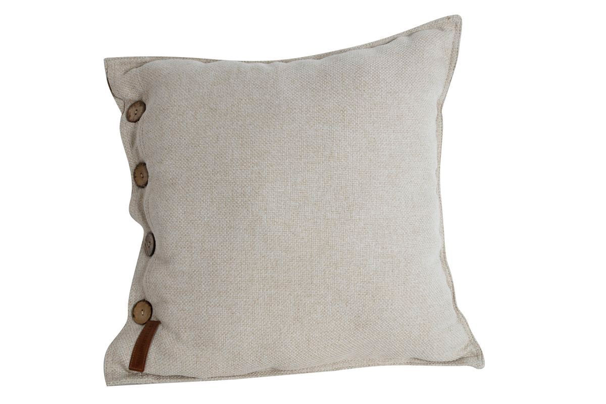 Kuddfodral knapp Beige