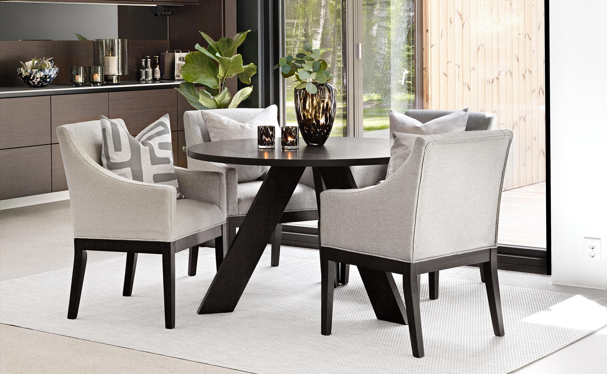 Matstol Shetland Beige/Svart