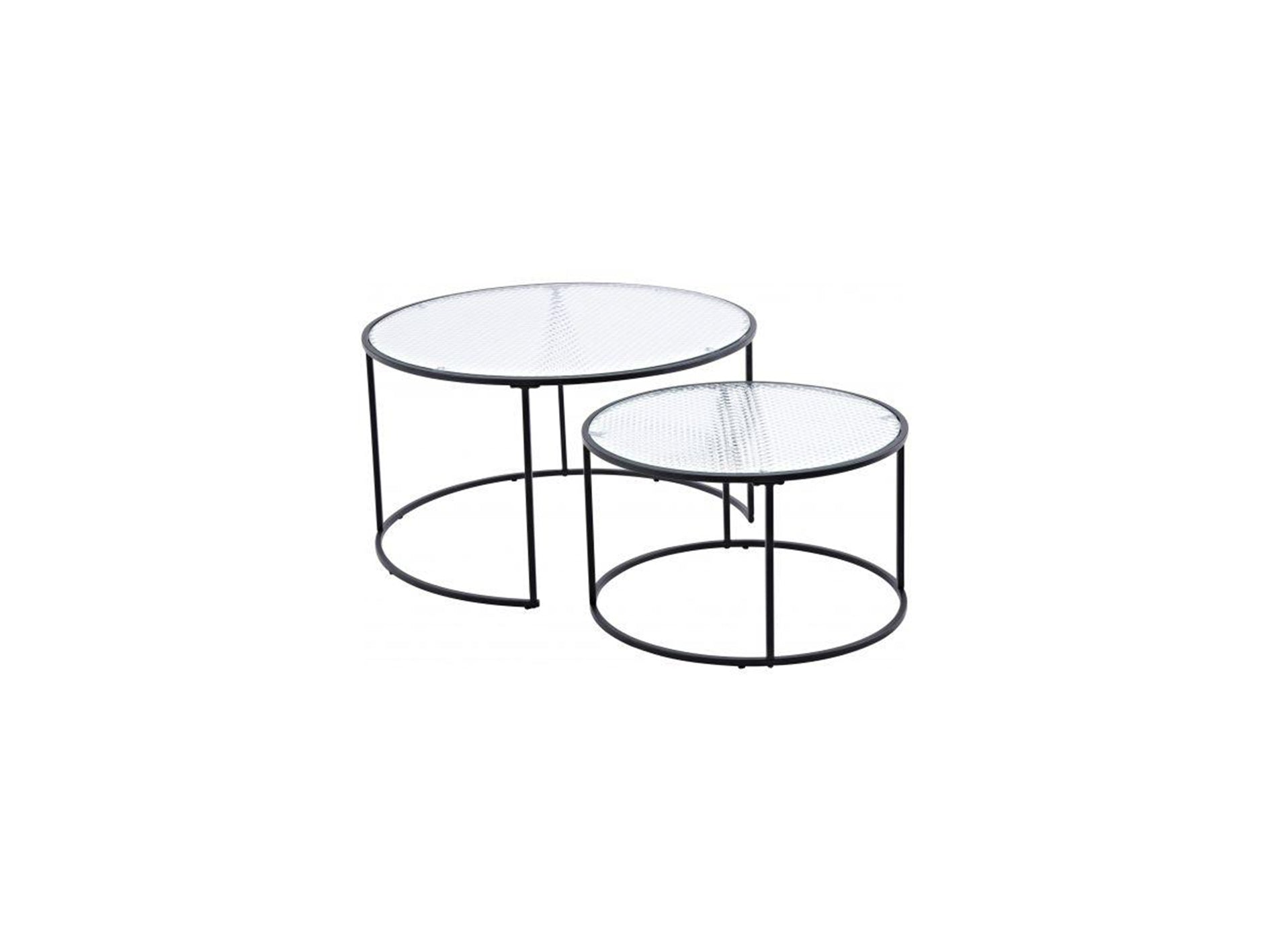 Twin Soffbord Klarglas - Svart