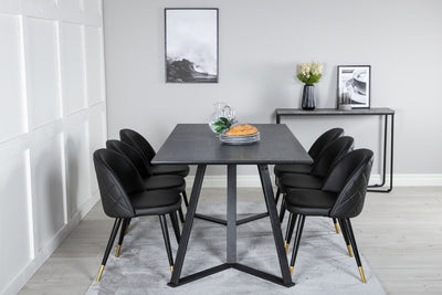 Marina matbord svart