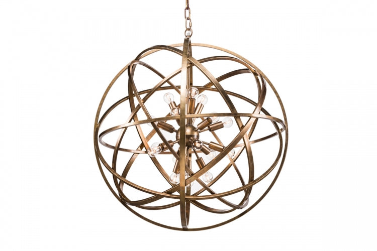 Nest taklampa mässing stor